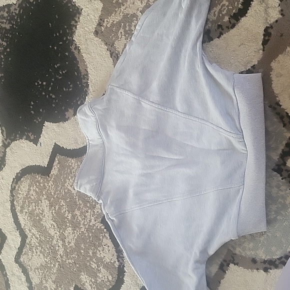 girls grey crop zip neck - Picture 4 of 4